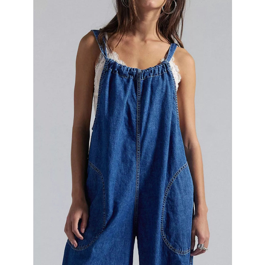Sleeveless Wide-Leg Jumpsuit Apparel and Accessories