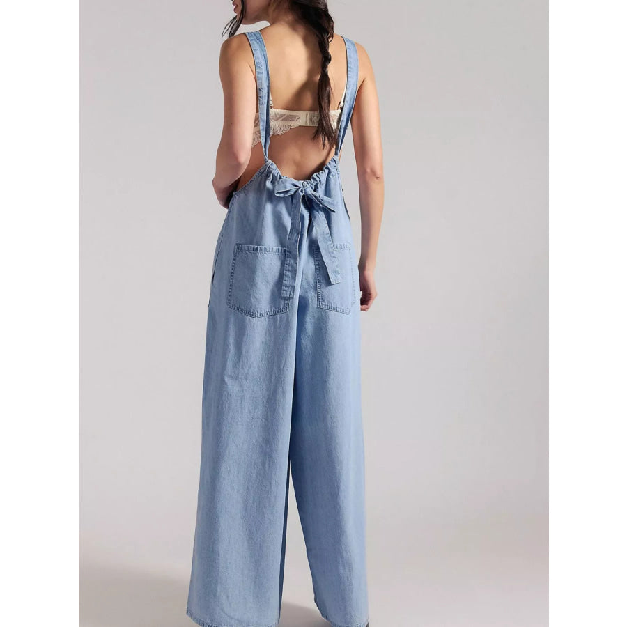Sleeveless Wide-Leg Jumpsuit Apparel and Accessories