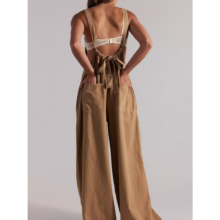 Sleeveless Wide-Leg Jumpsuit Apparel and Accessories