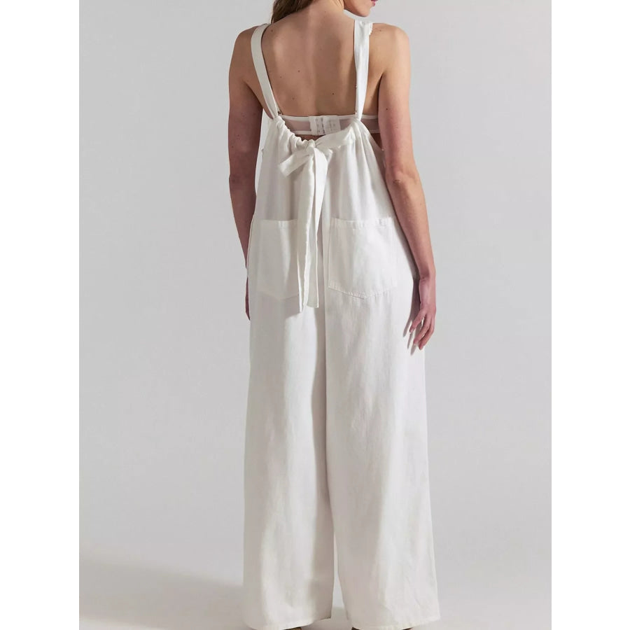 Sleeveless Wide-Leg Jumpsuit Apparel and Accessories