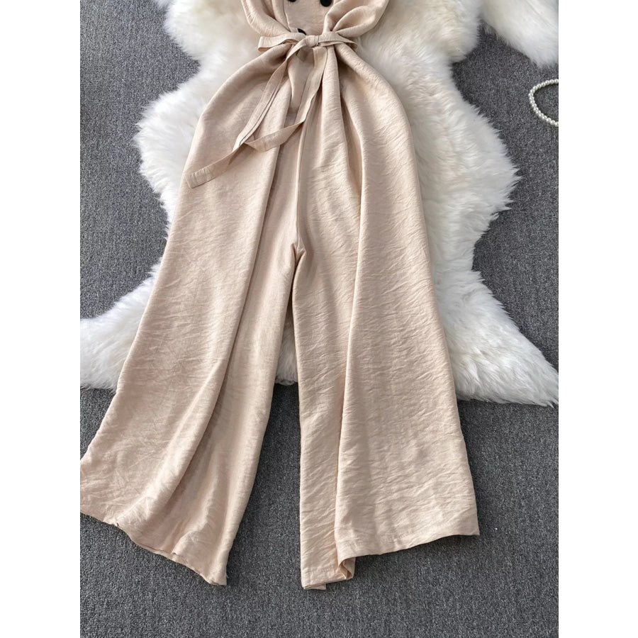 Sleeveless Wide Leg Jumpsuit Apparel and Accessories