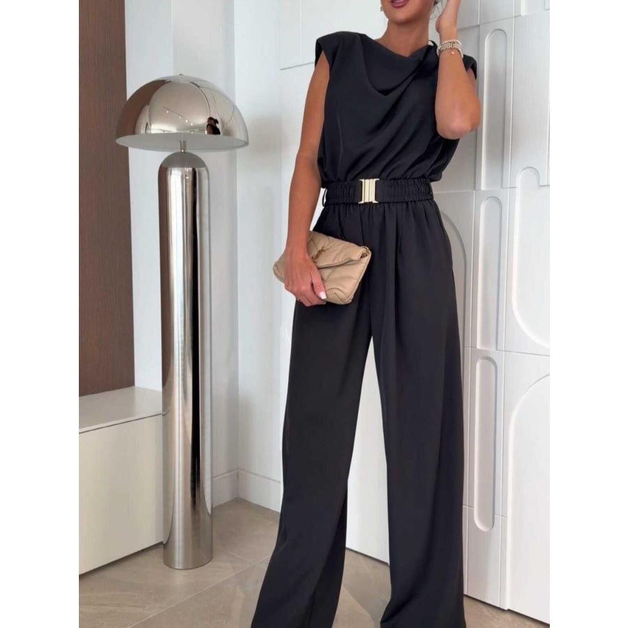 Sleeveless Wide Leg Jumpsuit Apparel and Accessories