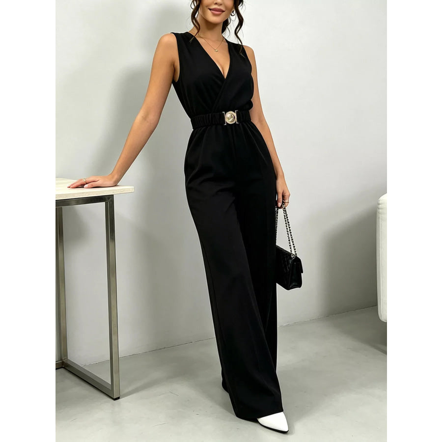 Sleeveless Wide Leg Jumpsuit Apparel and Accessories