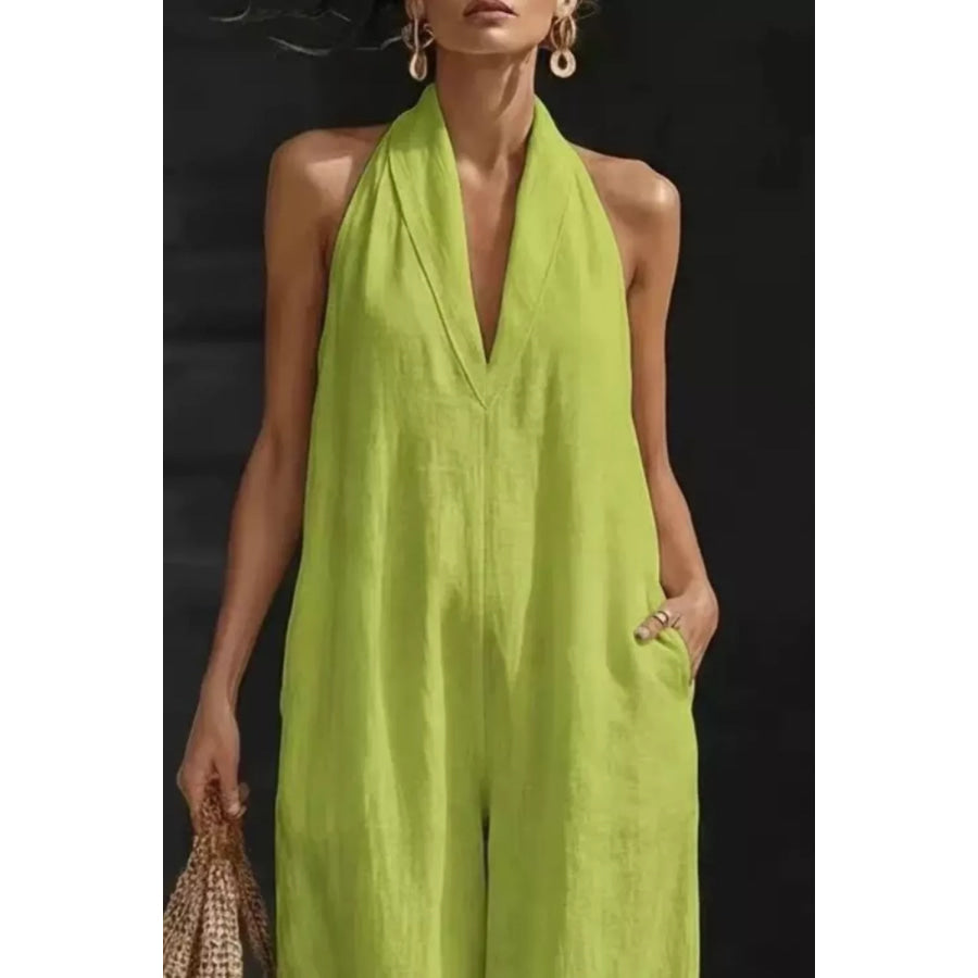 Sleeveless Wide Leg Jumpsuit Apparel and Accessories