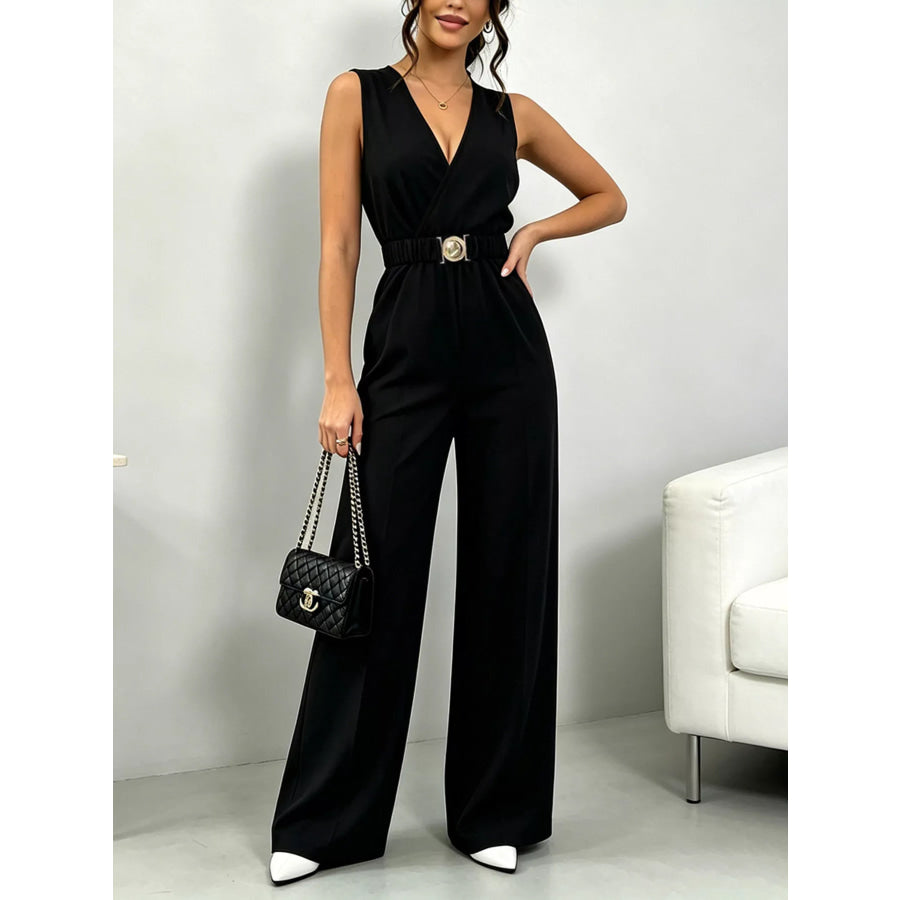 Sleeveless Wide Leg Jumpsuit Apparel and Accessories