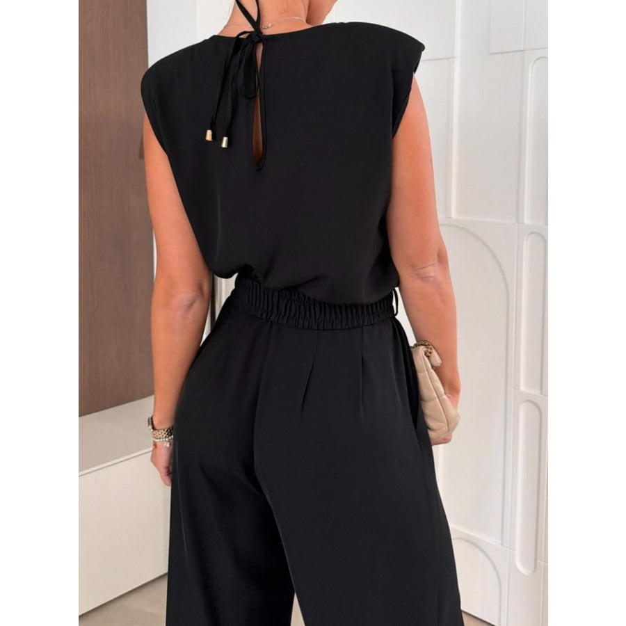 Sleeveless Wide Leg Jumpsuit Apparel and Accessories