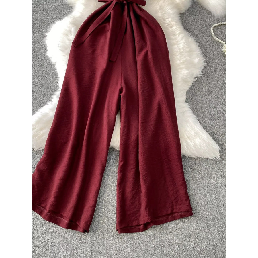 Sleeveless Wide Leg Jumpsuit Apparel and Accessories