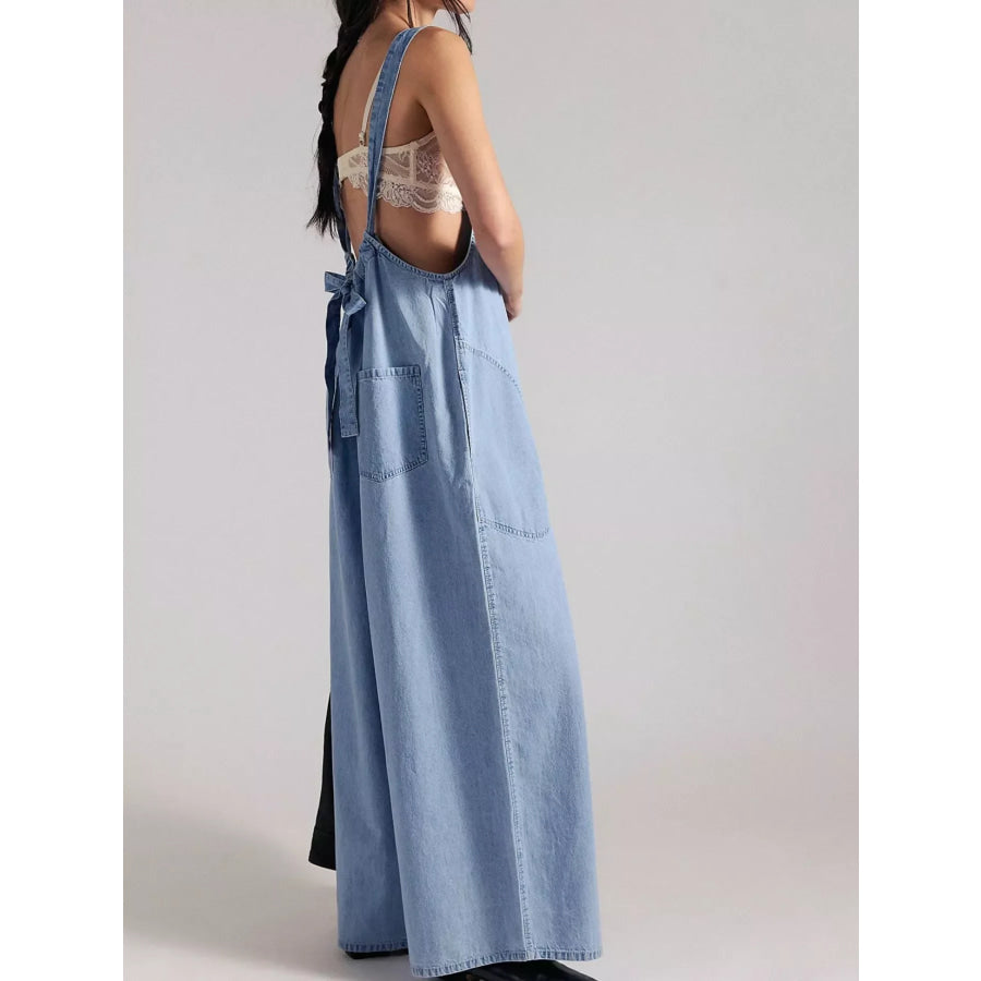 Sleeveless Wide-Leg Jumpsuit Apparel and Accessories