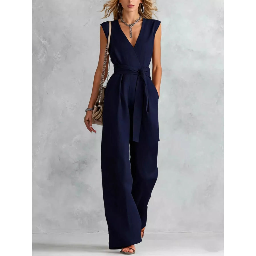 Sleeveless Wide Leg Jumpsuit Apparel and Accessories