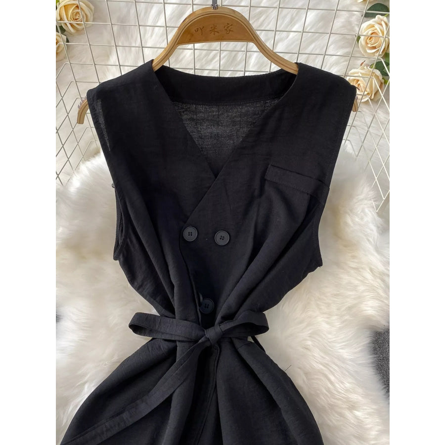 Sleeveless Wide Leg Jumpsuit Apparel and Accessories