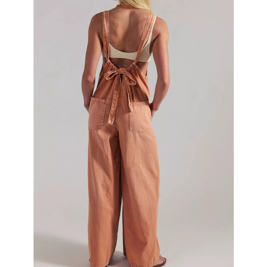 Sleeveless Wide-Leg Jumpsuit Apparel and Accessories