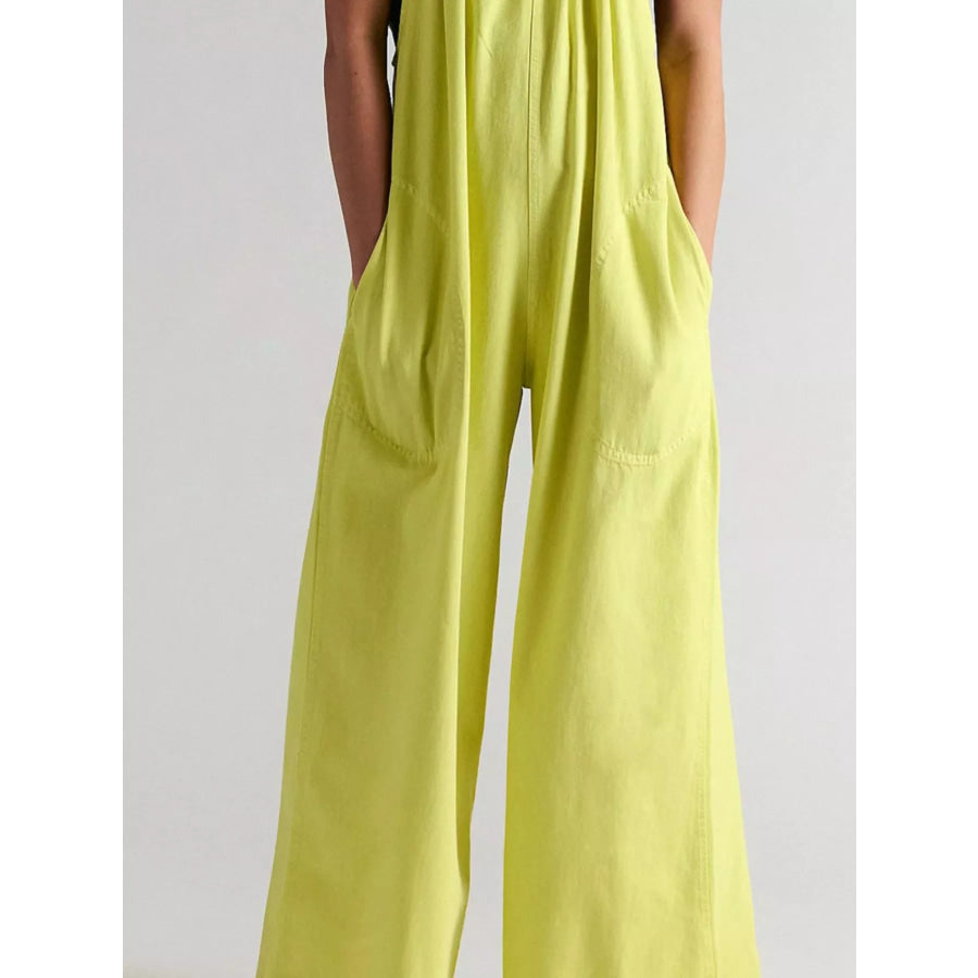 Sleeveless Wide-Leg Jumpsuit Apparel and Accessories