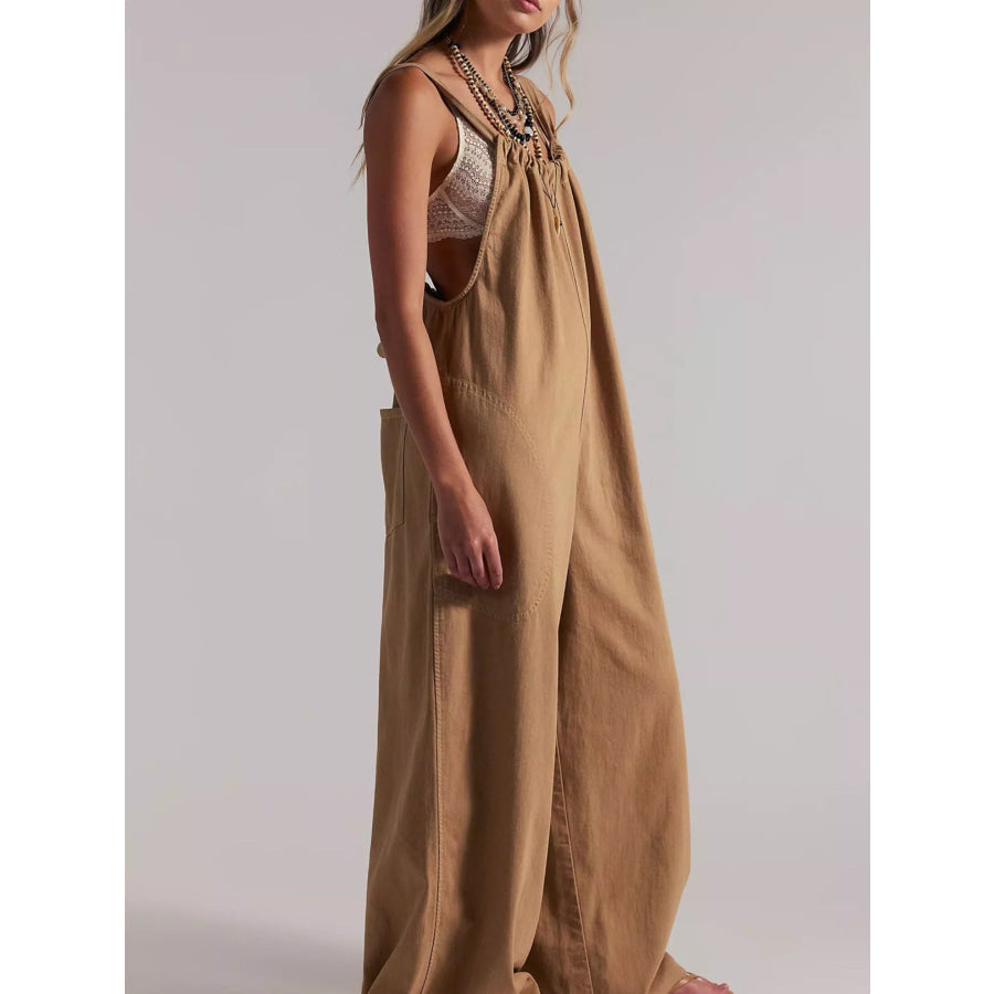 Sleeveless Wide-Leg Jumpsuit Apparel and Accessories