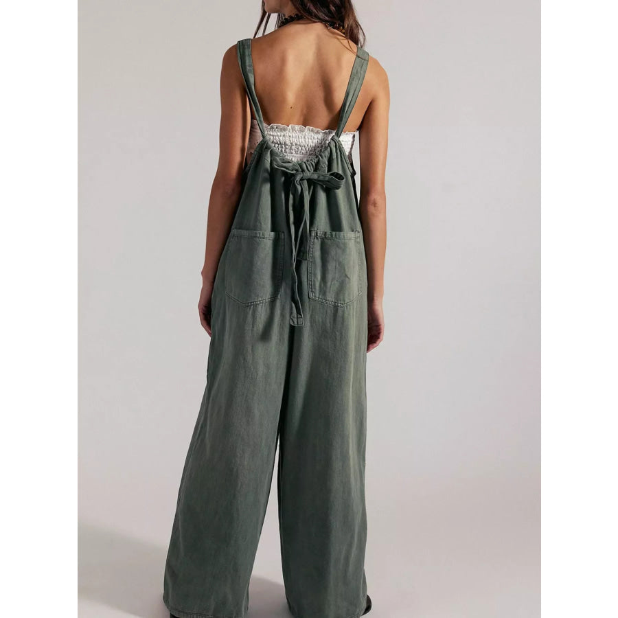 Sleeveless Wide-Leg Jumpsuit Apparel and Accessories