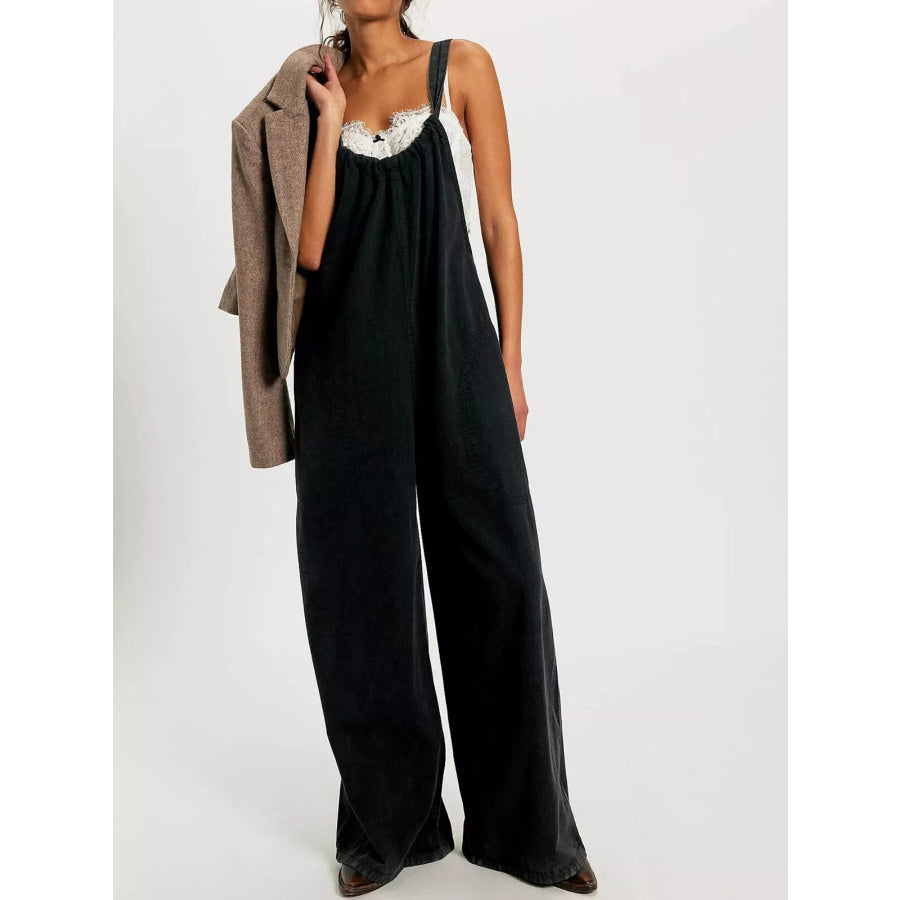 Sleeveless Wide-Leg Jumpsuit Black / S Apparel and Accessories