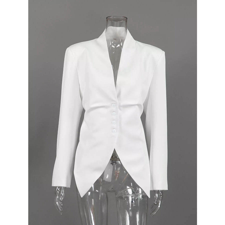 Slim-Fit Asymmetric Hem Blazer Apparel and Accessories