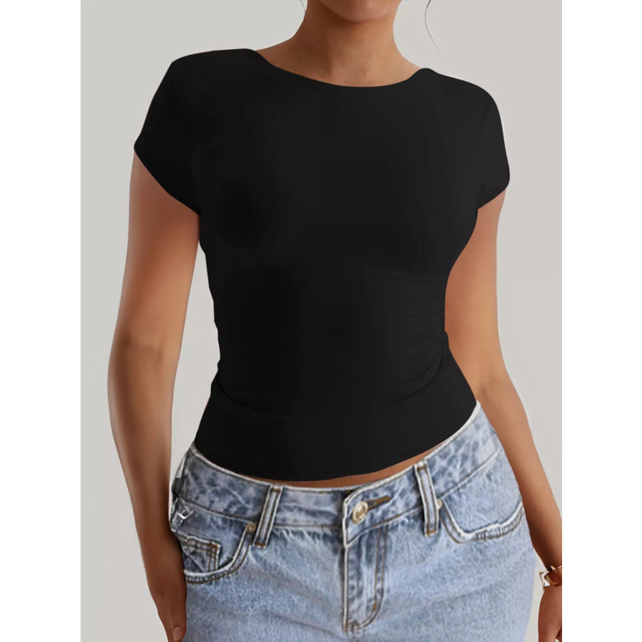 Slim-Fit Backless T-Shirt Apparel and Accessories
