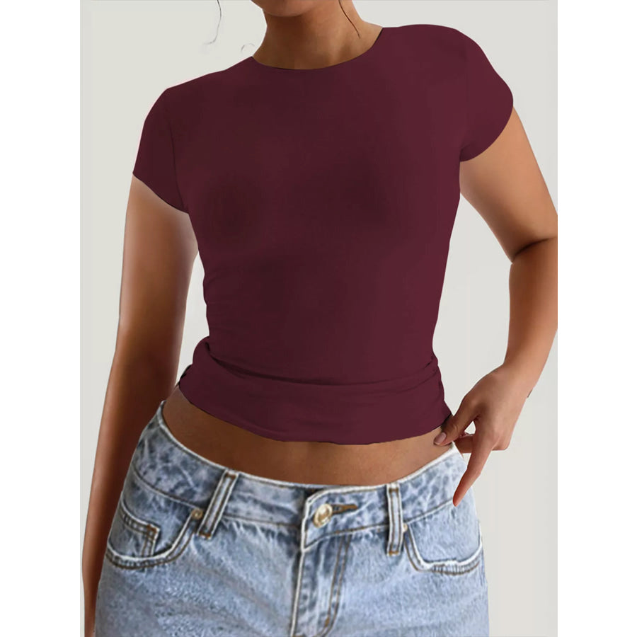 Slim-Fit Backless T-Shirt Apparel and Accessories