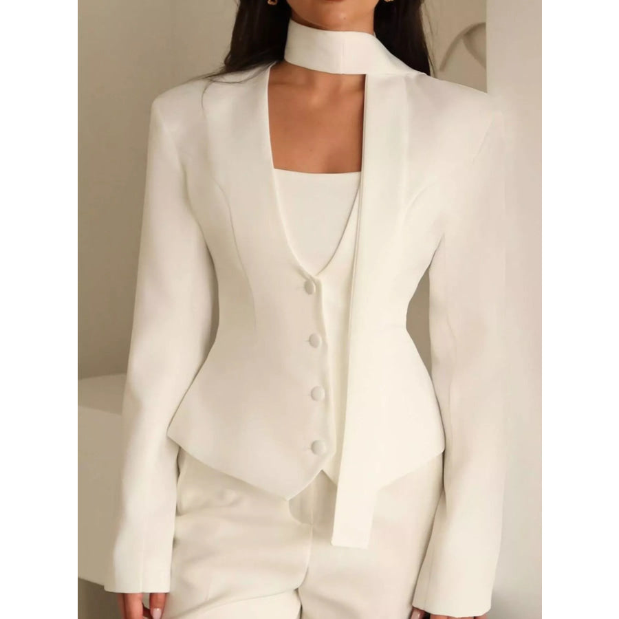 Slim-Fit Button Down Blazer Apparel and Accessories