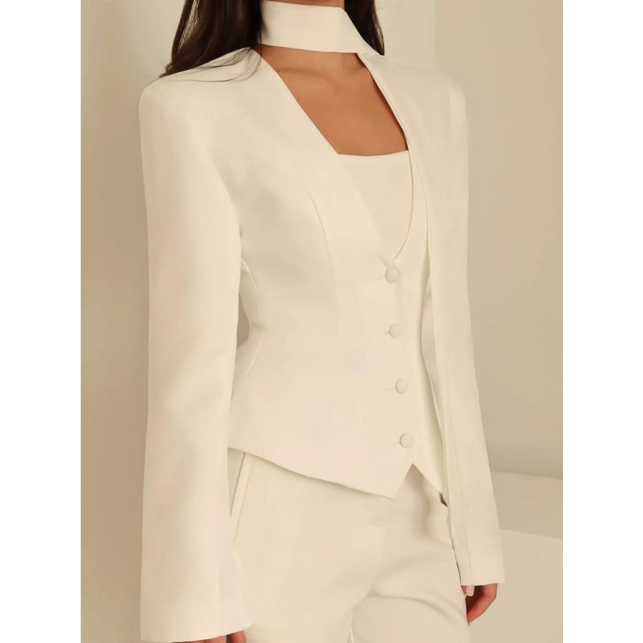 Slim-Fit Button Down Blazer Apparel and Accessories