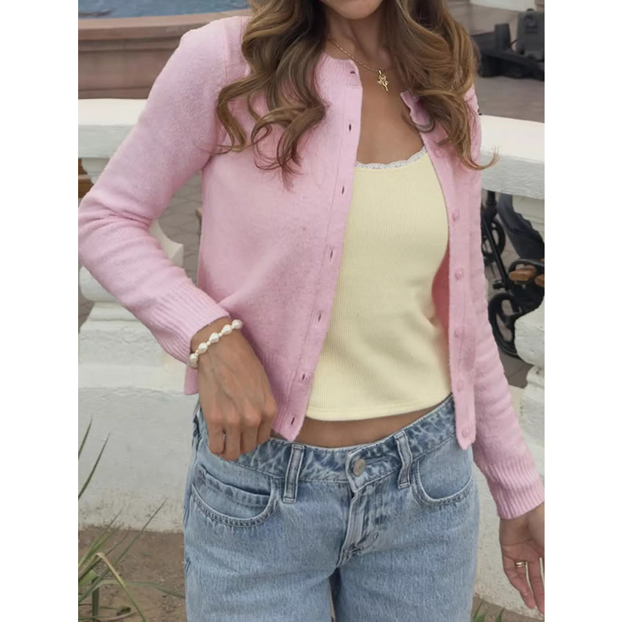 Slim-Fit Button-Down Cardigan Apparel and Accessories