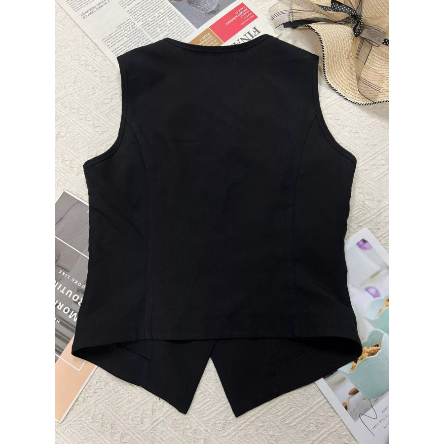 Slim Fit Button-Down Vest Apparel and Accessories