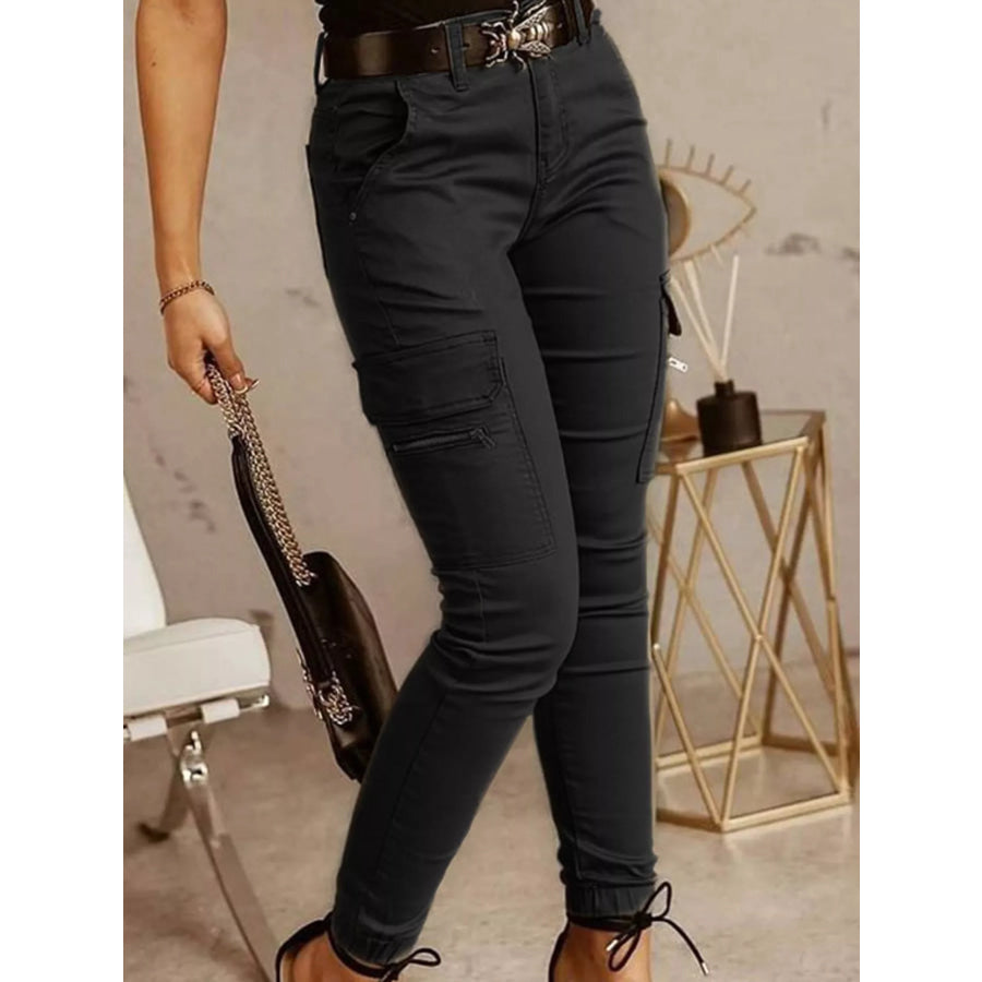 Slim-Fit Cargo Pants Black / S Apparel and Accessories