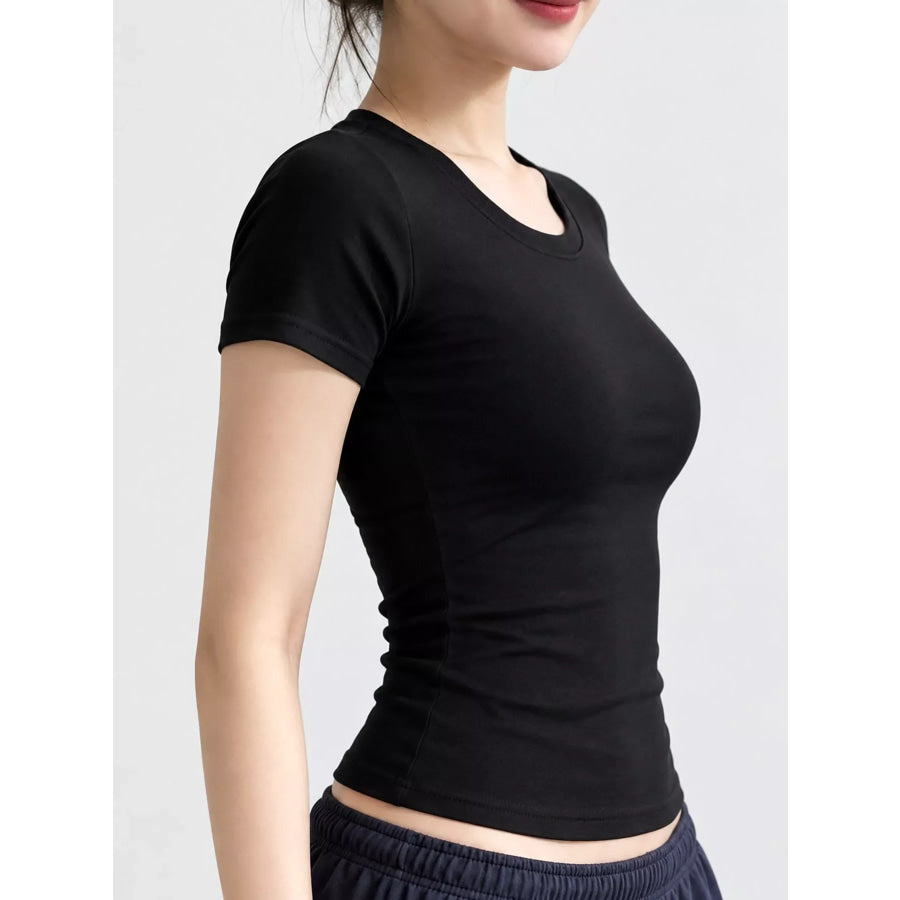 Slim-Fit Crew Neck Basic T-Shirt Apparel and Accessories