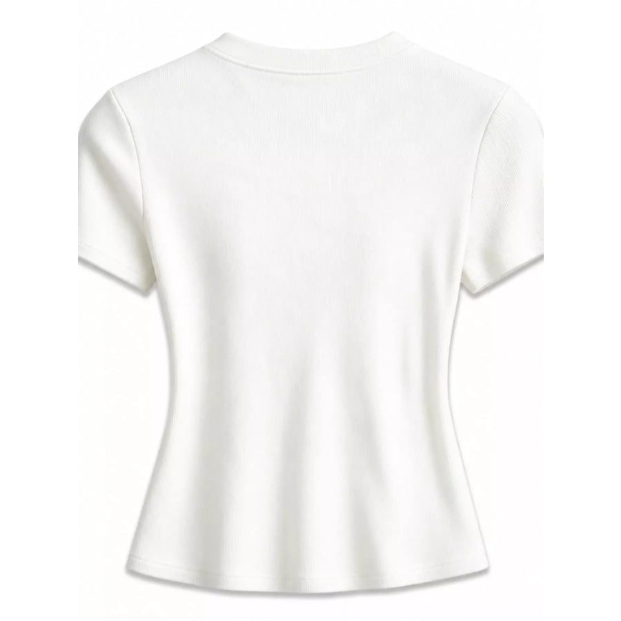 Slim-Fit Crew Neck Basic T-Shirt Apparel and Accessories
