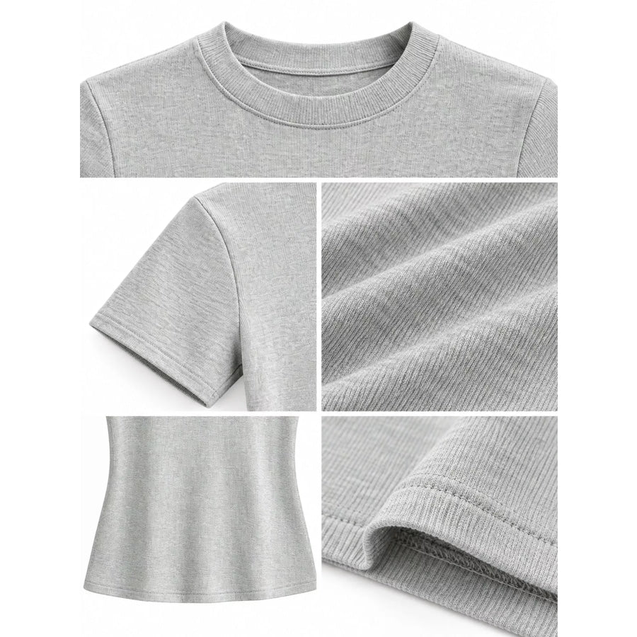 Slim-Fit Crew Neck Basic T-Shirt Apparel and Accessories