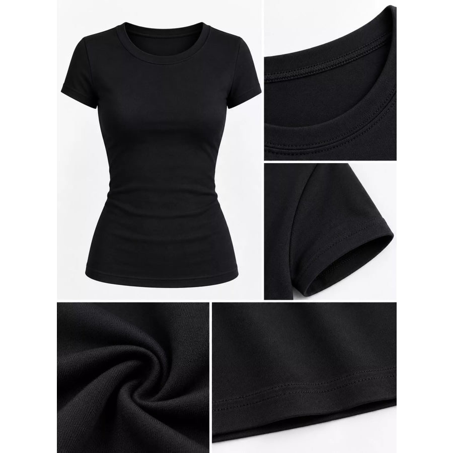 Slim-Fit Crew Neck Basic T-Shirt Apparel and Accessories