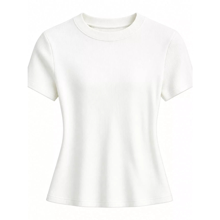 Slim-Fit Crew Neck Basic T-Shirt Apparel and Accessories
