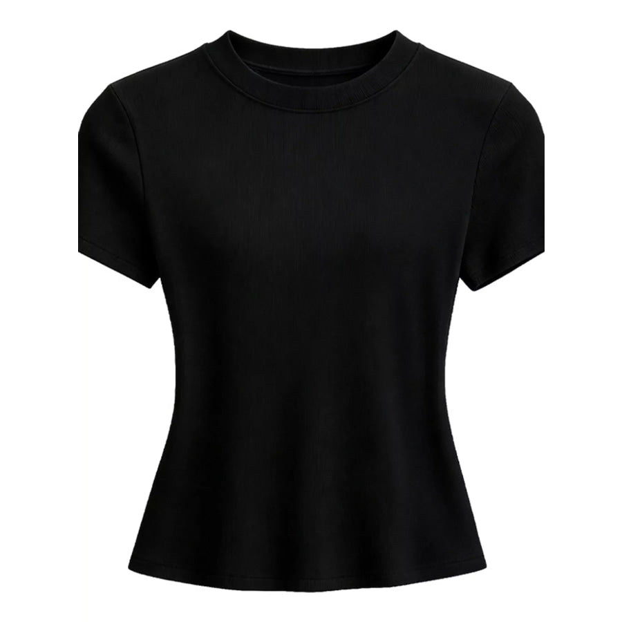 Slim-Fit Crew Neck Basic T-Shirt Apparel and Accessories