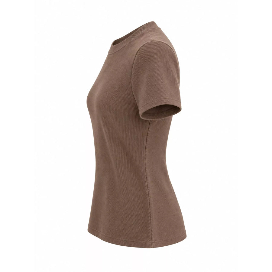 Slim-Fit Crew Neck Basic T-Shirt Apparel and Accessories