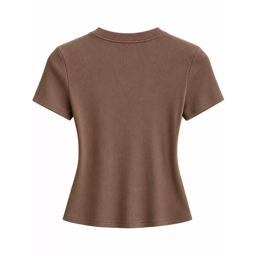 Slim-Fit Crew Neck Basic T-Shirt Apparel and Accessories