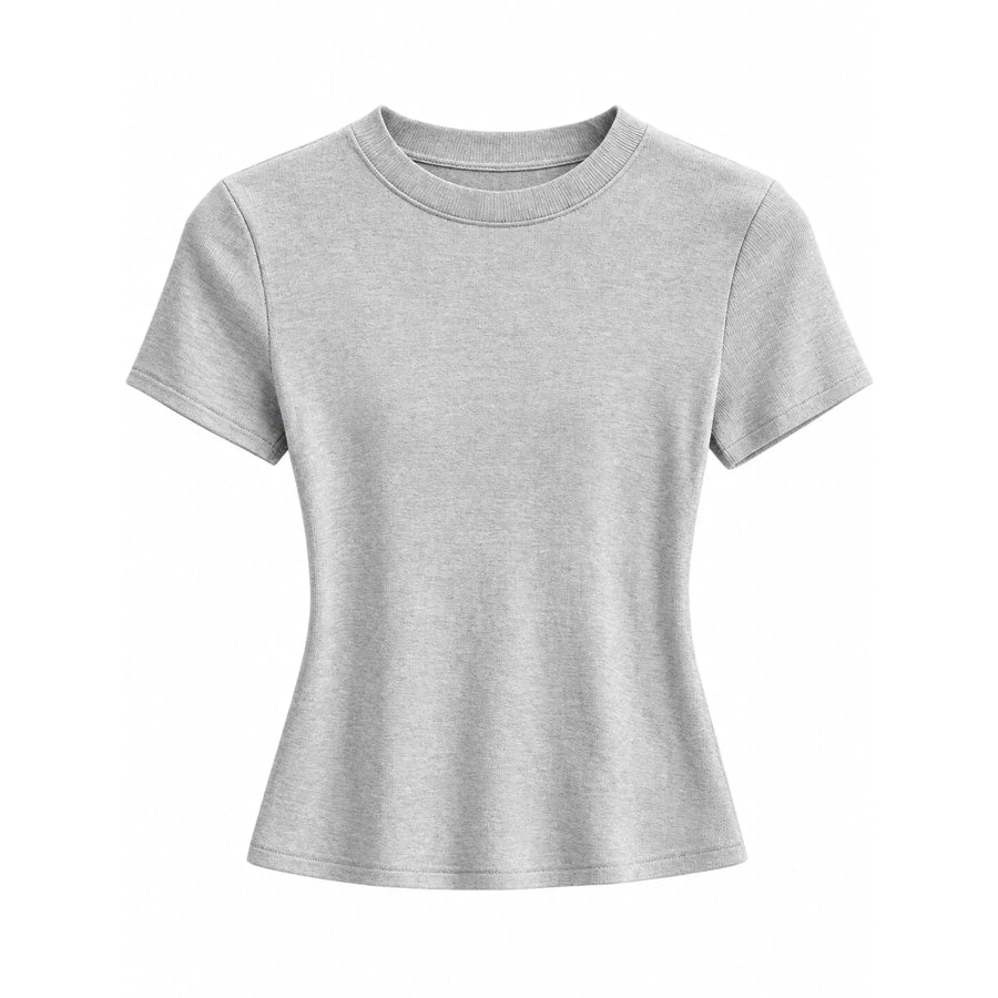 Slim-Fit Crew Neck Basic T-Shirt Apparel and Accessories