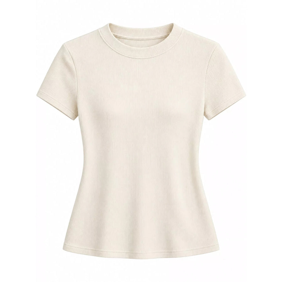 Slim-Fit Crew Neck Basic T-Shirt Apparel and Accessories