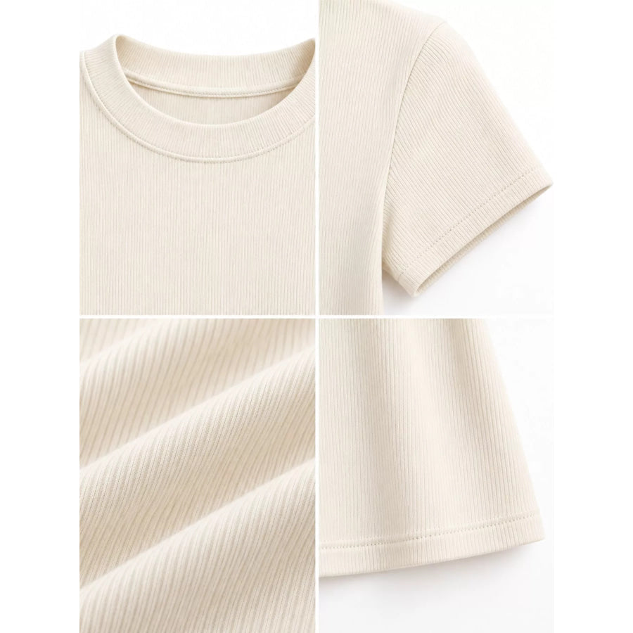 Slim-Fit Crew Neck Basic T-Shirt Apparel and Accessories