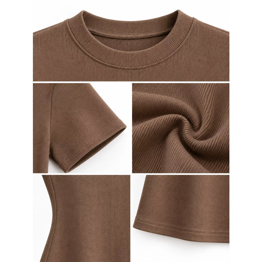 Slim-Fit Crew Neck Basic T-Shirt Apparel and Accessories