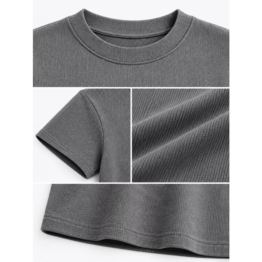 Slim-Fit Crew Neck Basic T-Shirt Apparel and Accessories