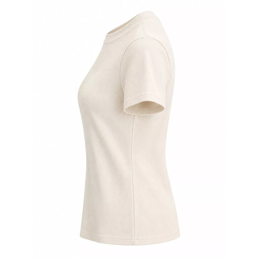 Slim-Fit Crew Neck Basic T-Shirt Apparel and Accessories
