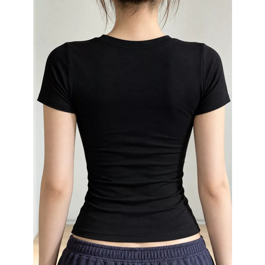 Slim-Fit Crew Neck Basic T-Shirt Apparel and Accessories
