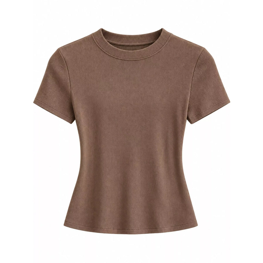 Slim-Fit Crew Neck Basic T-Shirt Apparel and Accessories