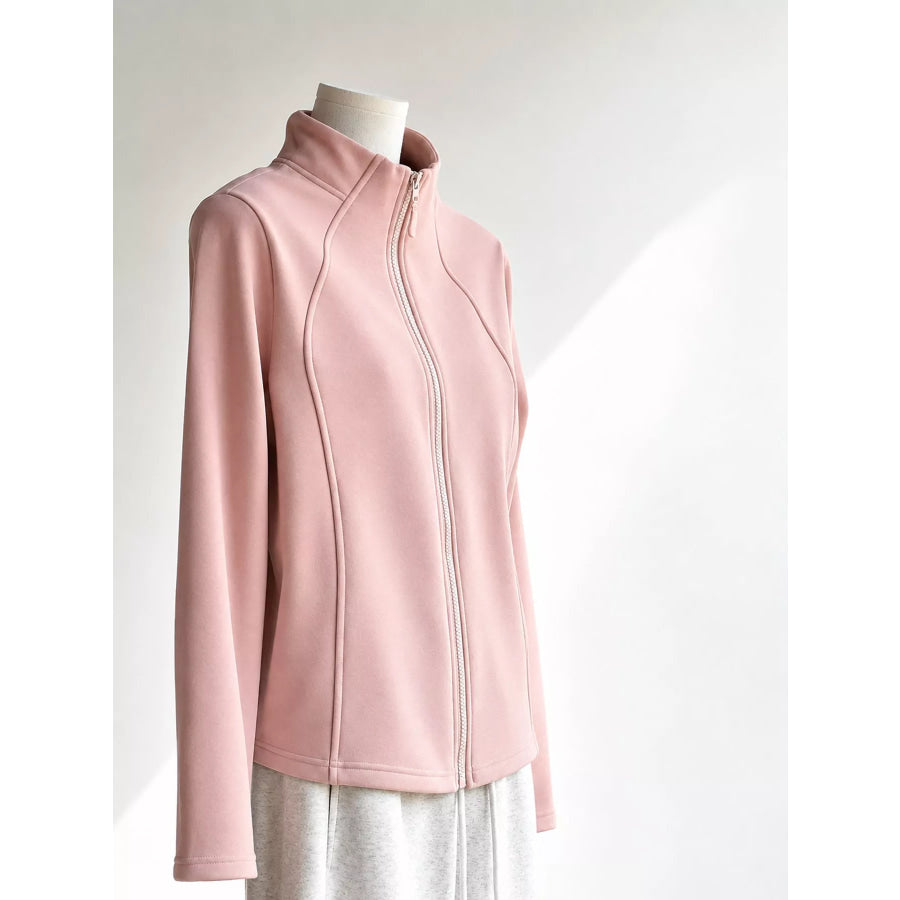 Slim-Fit Full-Zip Fleece Jacket Light Pink / M Apparel and Accessories