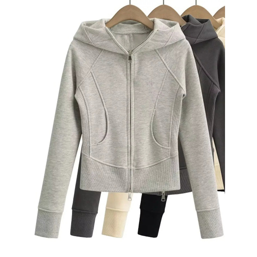 Slim-Fit Full-Zip Hoodie Apparel and Accessories