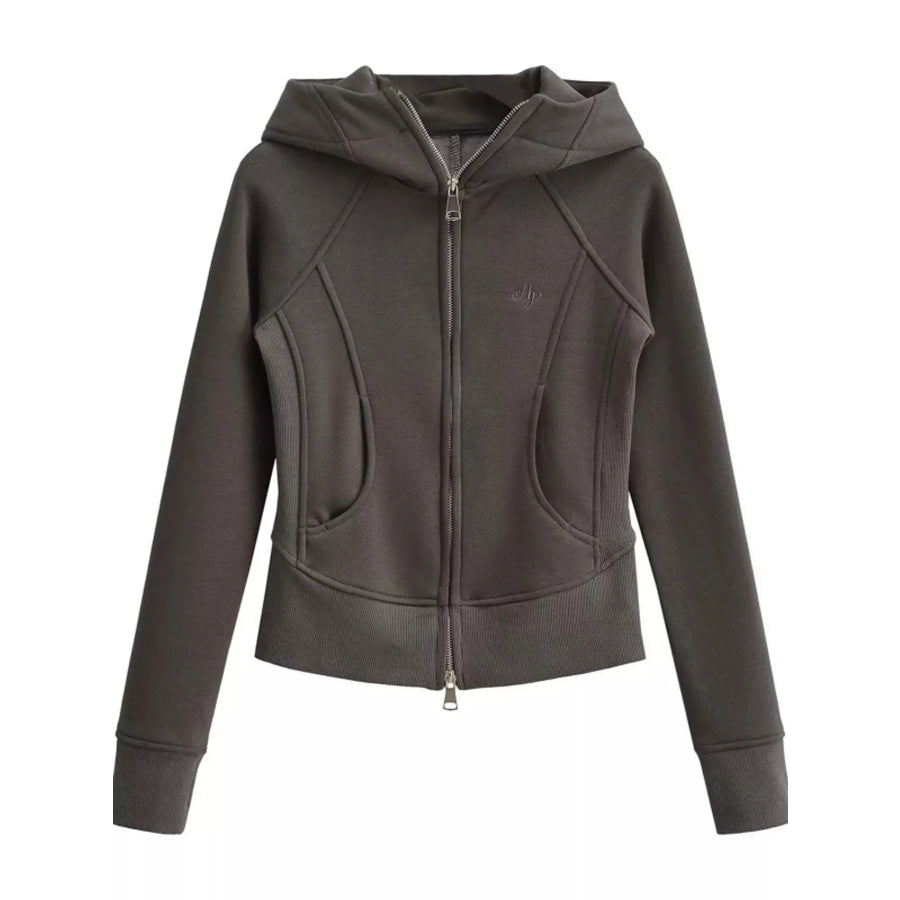 Slim-Fit Full-Zip Hoodie Apparel and Accessories