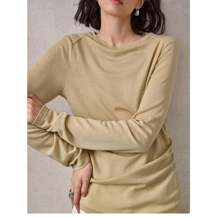 Slim-Fit Long Sleeve Crew Neck T-Shirt Apparel and Accessories