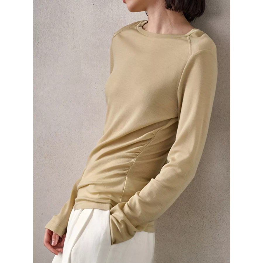 Slim-Fit Long Sleeve Crew Neck T-Shirt Apparel and Accessories