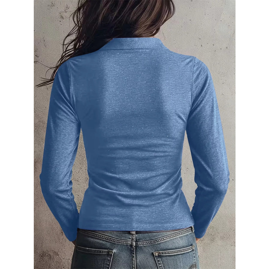 Slim Fit Long Sleeve Quarter-Zip T-Shirt Apparel and Accessories