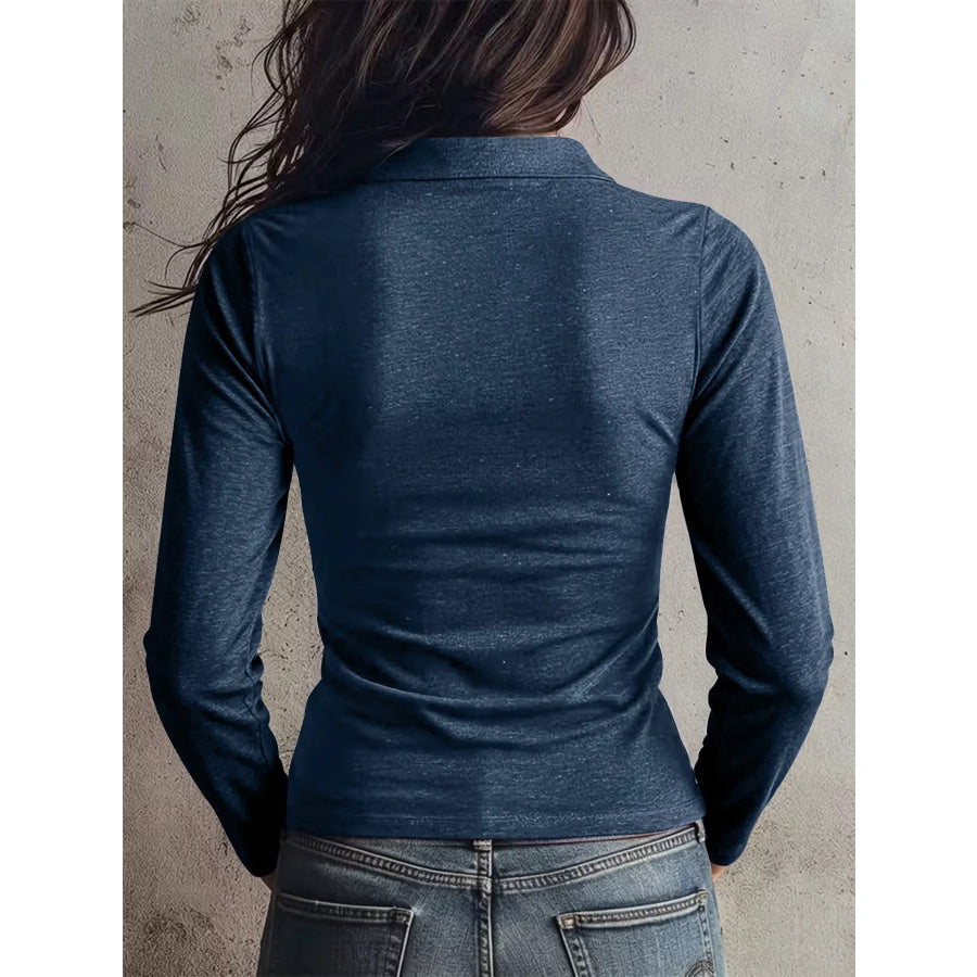 Slim Fit Long Sleeve Quarter-Zip T-Shirt Apparel and Accessories